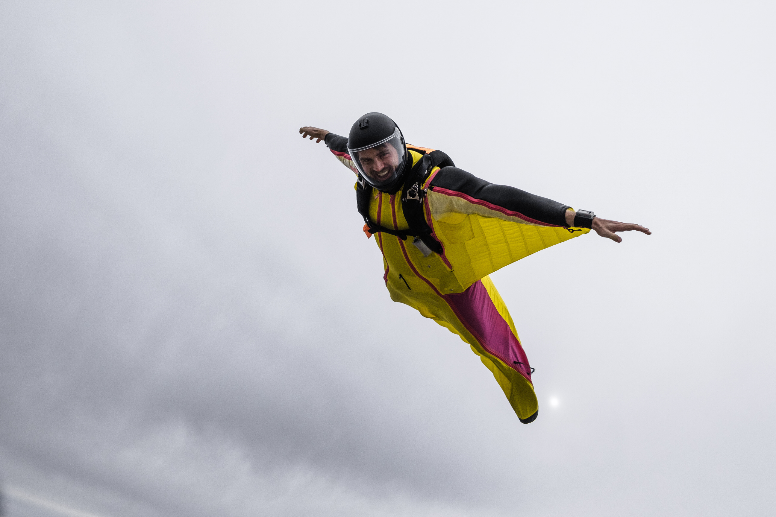 Wing Suiting Meaning Sky Divingsky Diver And Parachute Jump Stock Photo -  Alamy